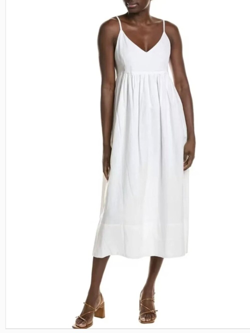 NWT $268 J.McLaughlin Wendy White Linen Cotton Maxi Sundress Medium - Picture 2 of 9